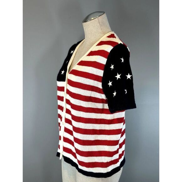 Norton Studio Vintage American Flag Cardigan Size S - Picture 2 of 4
